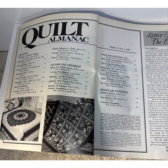 Quilt Almanac 1997 Magazine With Patterns & Quilting Ideas - Picture 4 of 10